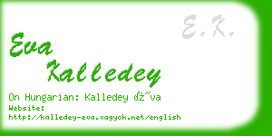 eva kalledey business card